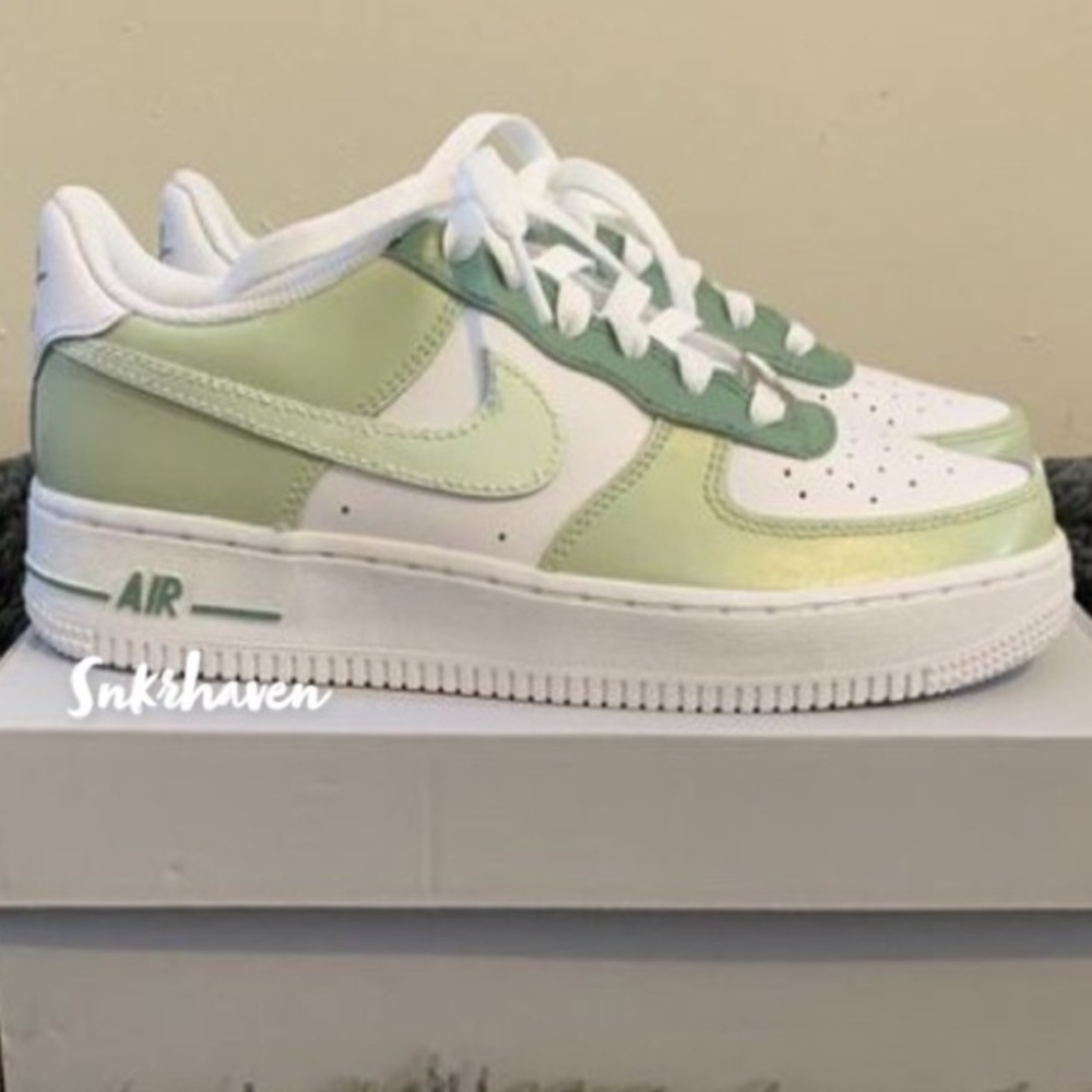 Nike Green Custom Air Force 1s